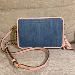 Michael Kors Denim Pink Crossbody camera bag